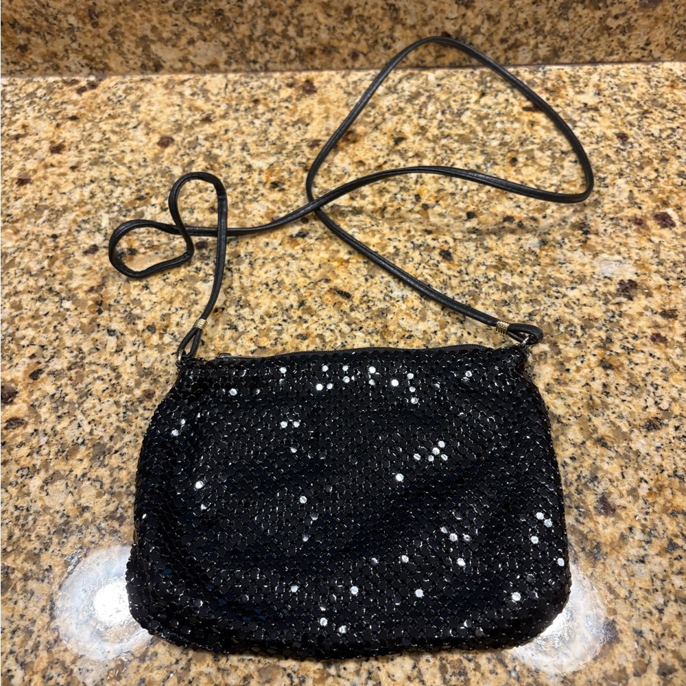 Whiting and Davis Vintage Black Mesh Evening Bag Purse